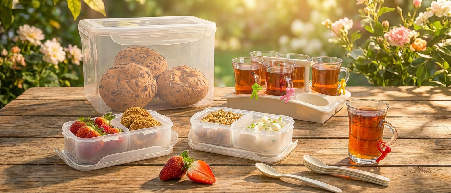 سرویس چای و صبحانه خوری مسافرتی 6 نفره