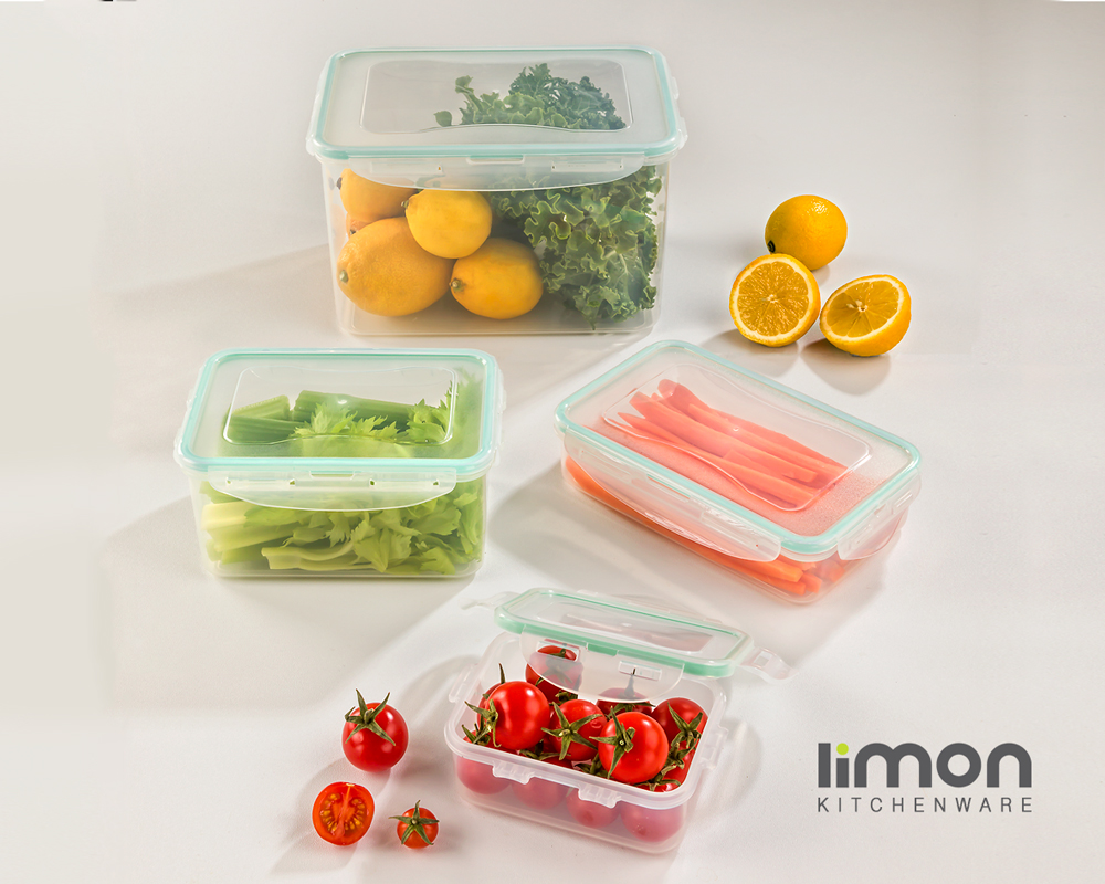 سرویس ظرف فریزری 8 پارچه مستطیل لیمون