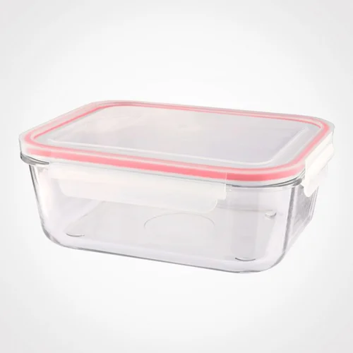 ظرف شیشه ای مستطیل 1.7 لیتر لیمون