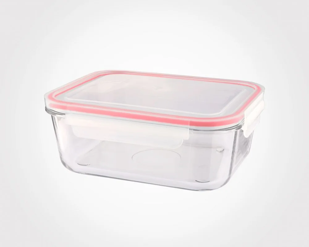 ظرف شیشه ای مستطیل 1.7 لیتر لیمون