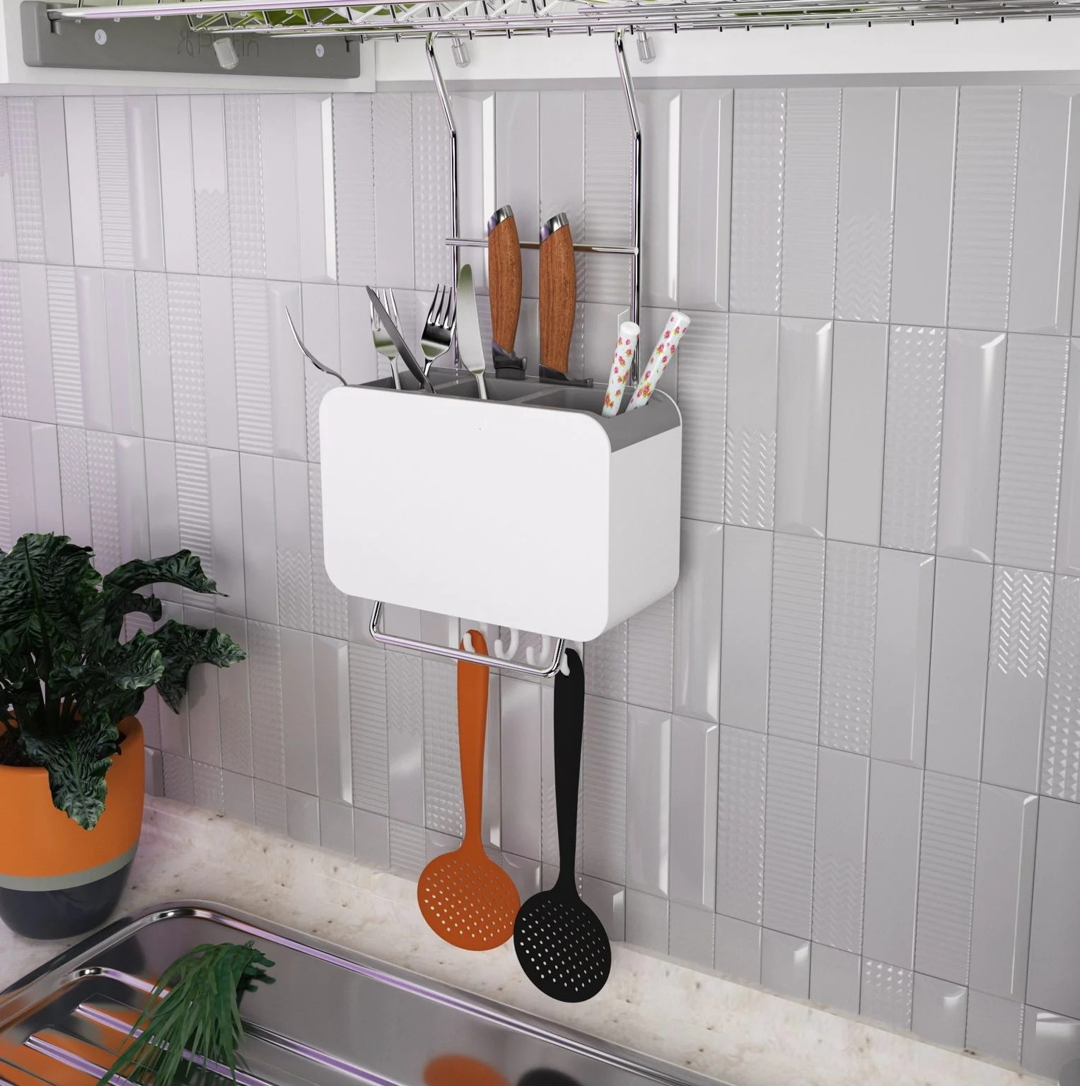 جا قاشقی آویزی مدرنا پلاتین