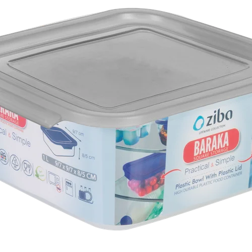 ظرف دربدار مربع 1 لیتر باراکا زیباسازان