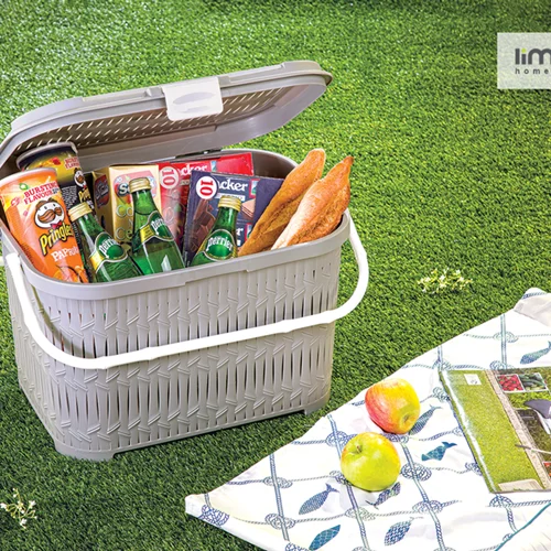 سبد پیک نیک دربدار کوتاه طرح بامبو لیمون